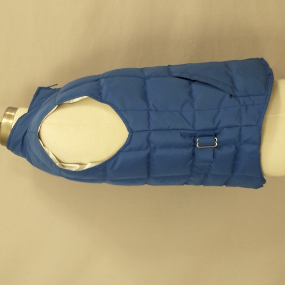Vintage GAP Insulated Vest Warm Down Fill Side Adjustable Cobalt Blue Silver Int - Picture 2 of 9